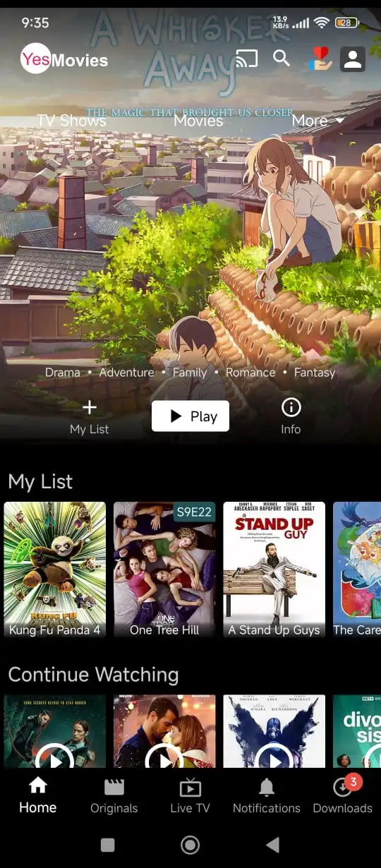 MovieBox Pro home screen display